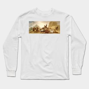 The Threshing Floor by Francisco Goya Long Sleeve T-Shirt